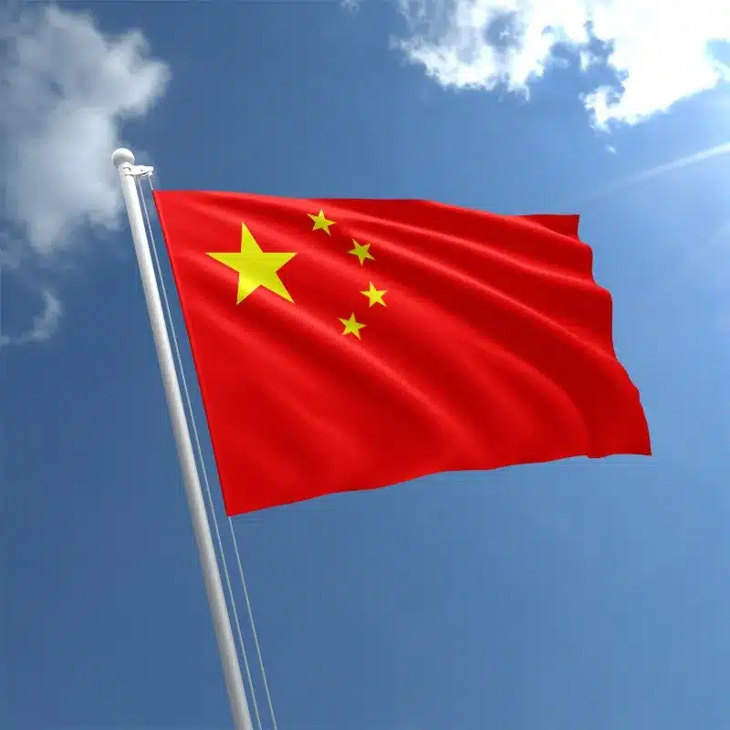 china flag in lagos
