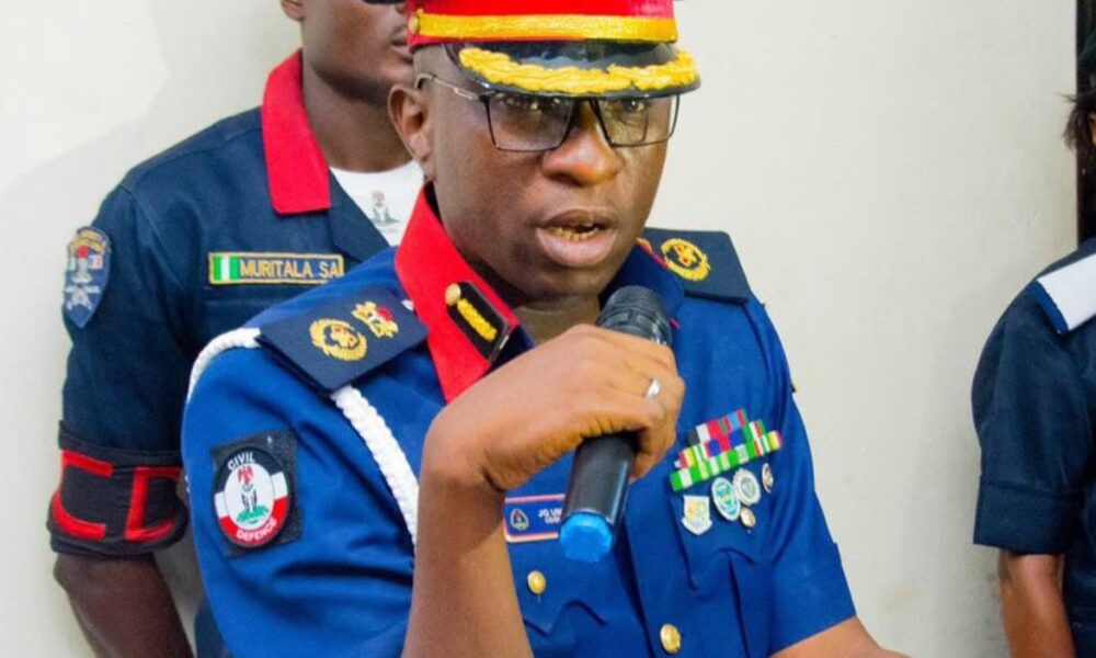 Picture of Dr Mohammed Umar Kwara state commandant of the Nigeria Security and Civil Defense Corps NSCDC