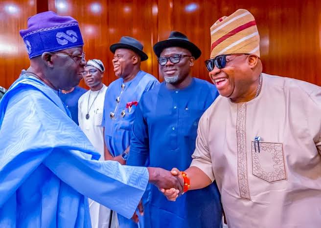 Tinubu with Adeleke