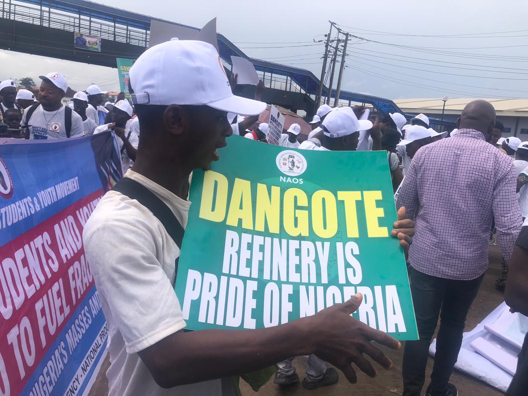 Tension In Ibadan As Students Back Dangote Refinery Against Oil Unions 55 Dangote protest