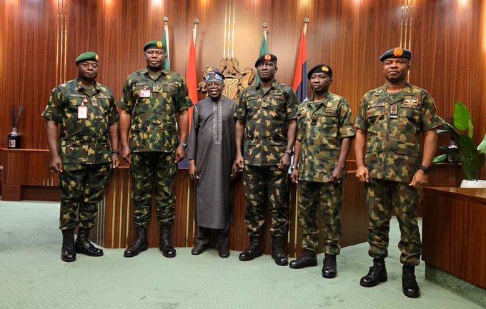 Tinubu meets new service chiefs