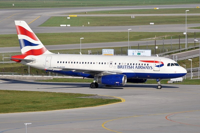 british airways plane