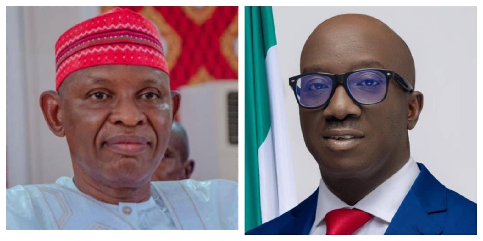 L R Kano State Governor Abba Yusuf Edo State Governor Monday Okpehbolo 1536x768 1