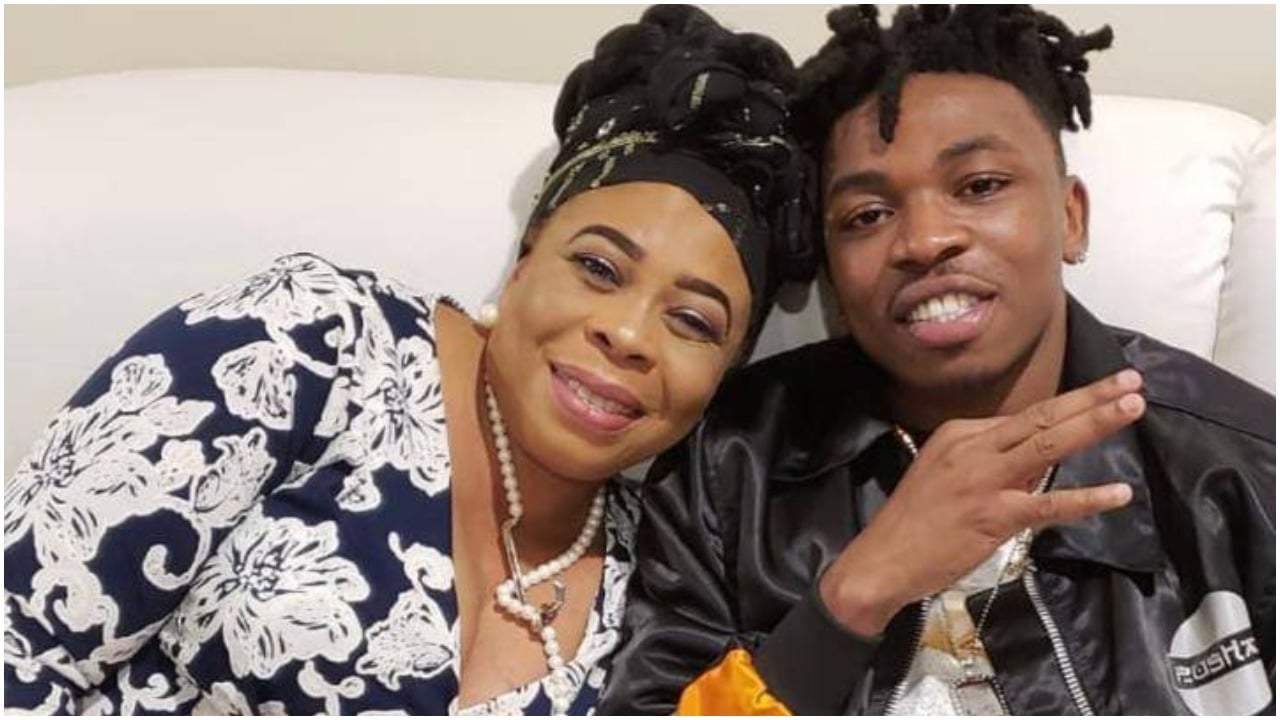 Mayorkun and his mother Toyin Adewale