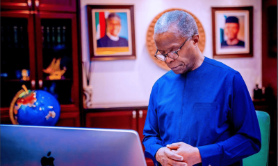 Osinbajo praying