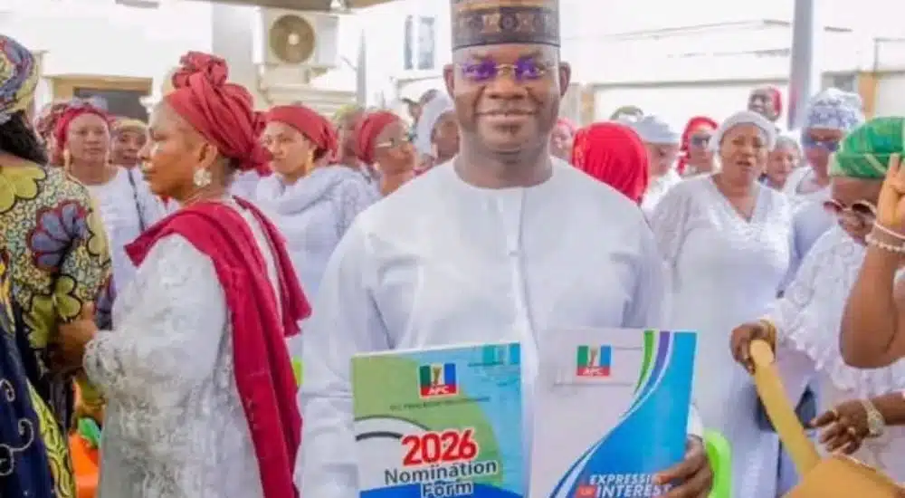 Former Kogi State Governor Yahaya Bello Picks Kogi Central Senatorial Form .jpeg