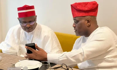 Former National Publicity Secretary of the New Nigeria Peoples Party Ladipo Johnson and his principal and ex Kano State Governor Rabiu Kwankwaso at a recent meeting 1536x1152.jpeg