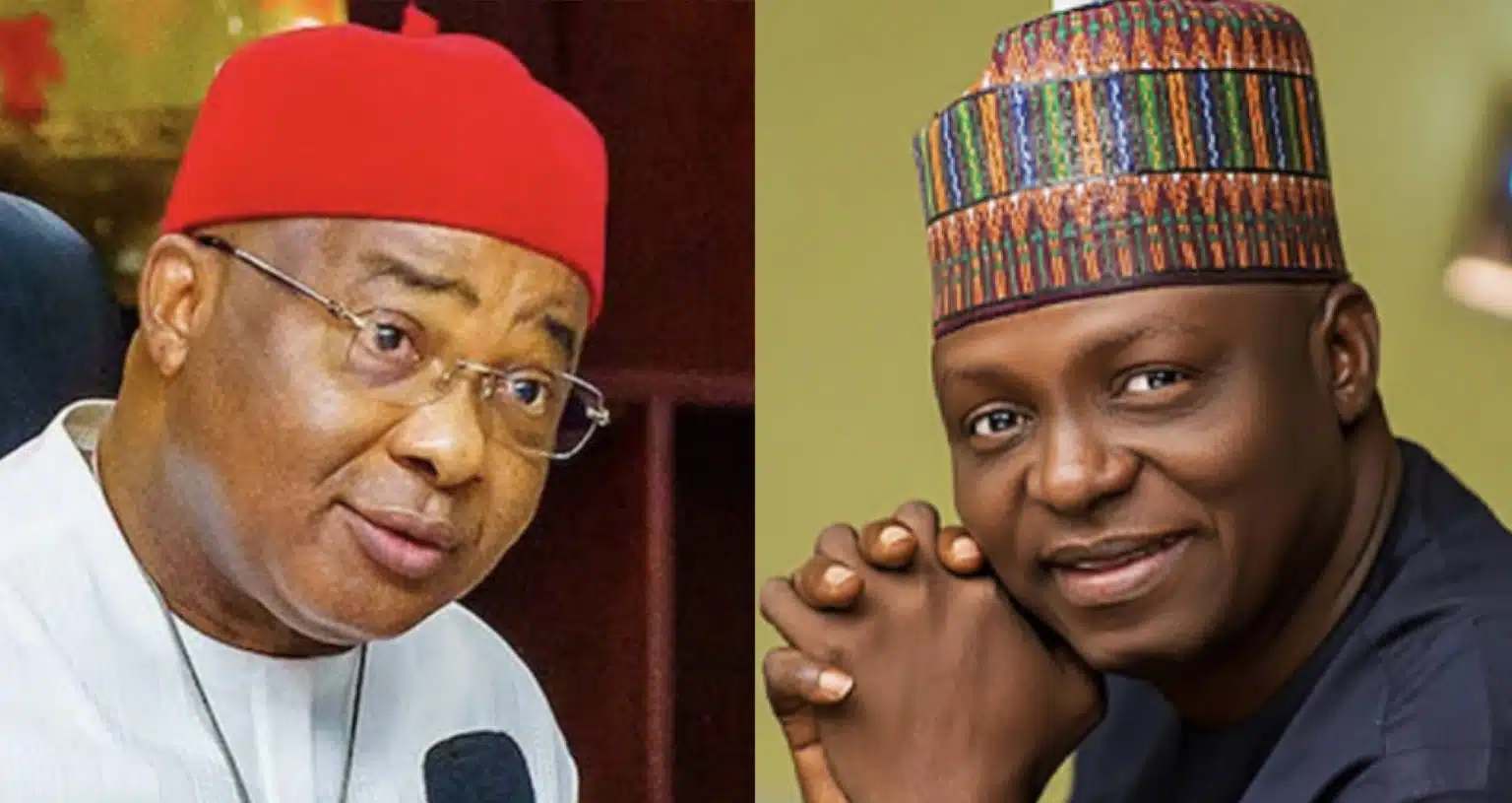 L R Imo State Governor Hope Uzodinma and APC National Chairman Nentawe Yilwatda